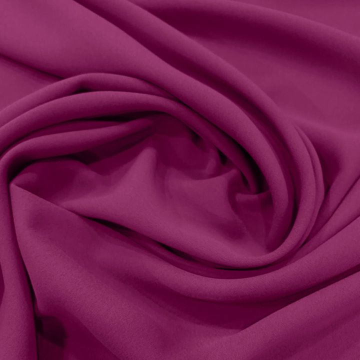Tissu crêpe 100% polyester violine