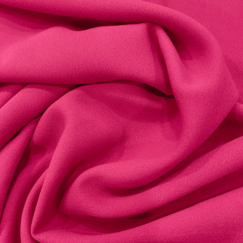 Fuchsia 100% polyester crepe fabric