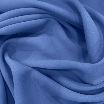 Blueberry 100% polyester crepe fabric