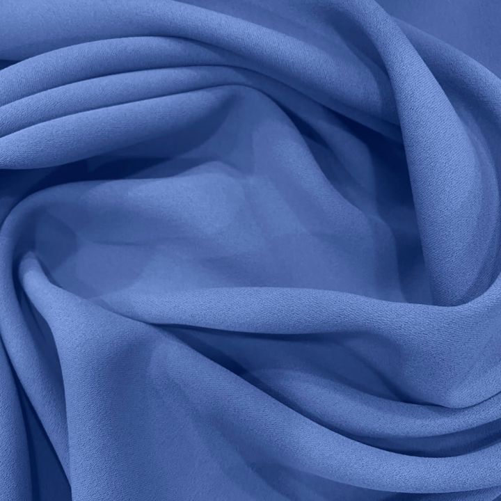 Blueberry 100% polyester crepe fabric