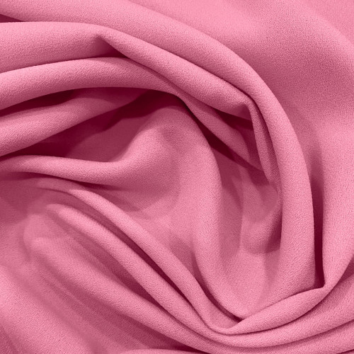 Sugar-coated pink 100% polyester crepe fabric