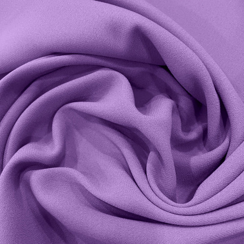 Lavender 100% polyester crepe fabric