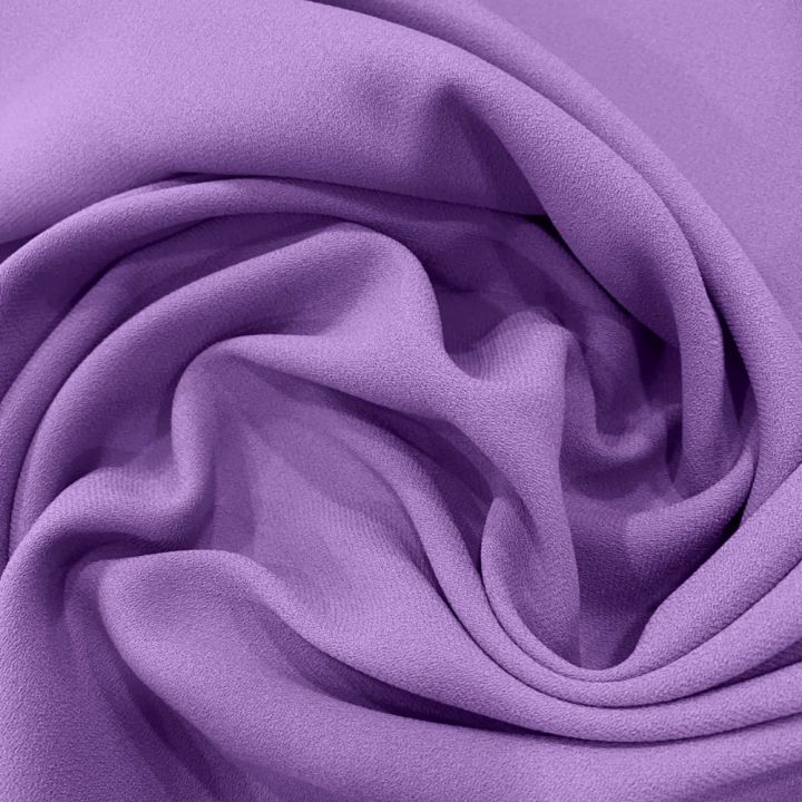 Lavender 100% polyester crepe fabric