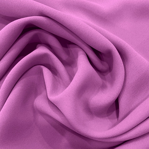 Tissu crêpe 100% polyester mauve