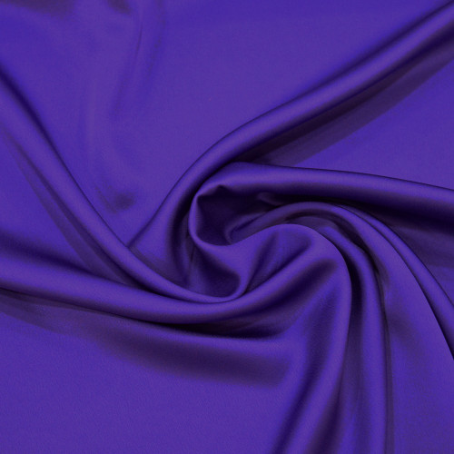 Tissu caddy crêpe envers satin violet (3,25 mètres)