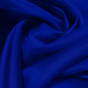 Royal blue silk organza fabric