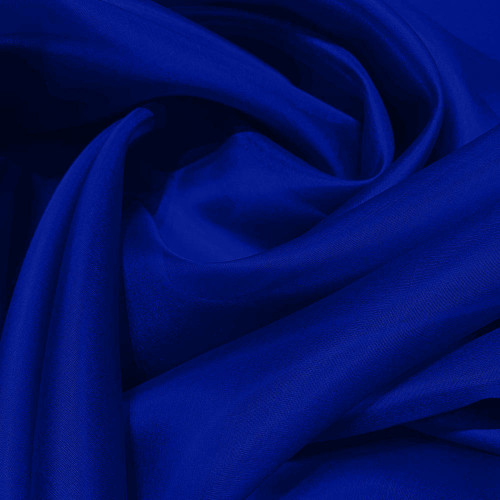 Tissu organza de soie bleu royal