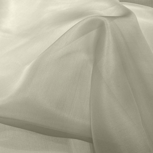 Tissu organza de soie perle nacrée