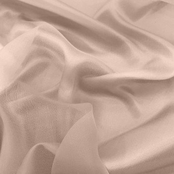 Tissu organza de soie rose pale