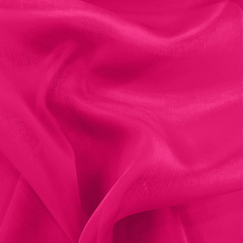 Tissu organza de soie fuchsia