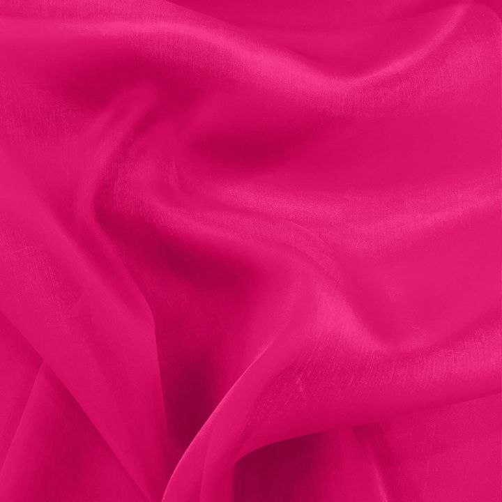Fuchsia silk organza fabric
