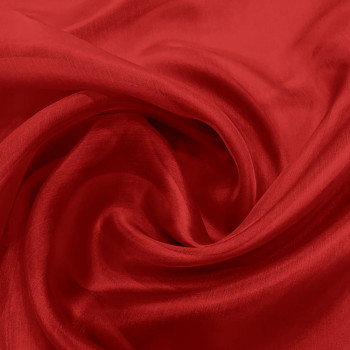 Tissu organza de soie rouge foncé