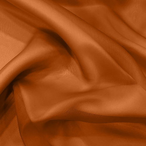 Tissu organza de soie terracotta