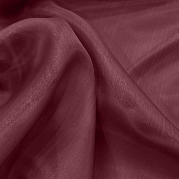 Wine red silk organza fabric