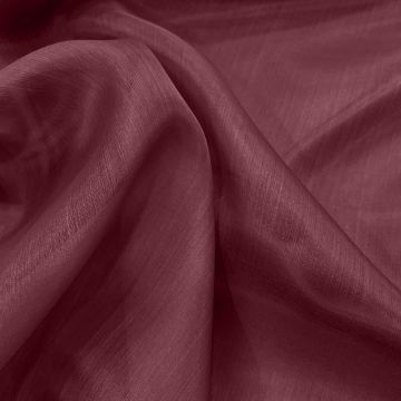 Wine red silk organza fabric