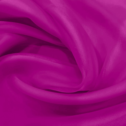Tissu organza de soie cyclamen