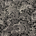Black-and-white paisley 100% viscose twill fabric Black-and-white paisley 100% viscose twill fabric
