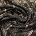 Tissu jacquard de laine lamé oblique noir