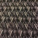 Tissu jacquard de laine lamé oblique noir