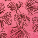 Fuchsia embroidered 100% linen fabric Fuchsia embroidered 100% linen fabric