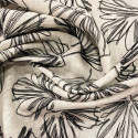 Raw white embroidered 100% linen fabric Raw white embroidered 100% linen fabric