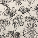 Raw white embroidered 100% linen fabric Raw white embroidered 100% linen fabric