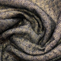 Navy blue woven and iridescent tweed effect fabric Navy blue woven and iridescent tweed effect fabric