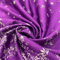 Tissu jacquard de soie bouquet floral violet Tissu jacquard de soie bouquet floral violet