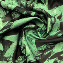 Tissu jacquard de soie lamé coup de pinceau vert Tissu jacquard de soie lamé coup de pinceau vert