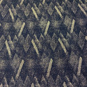 Tissu jacquard de laine lamé oblique bleu marine Tissu jacquard de laine lamé oblique bleu marine