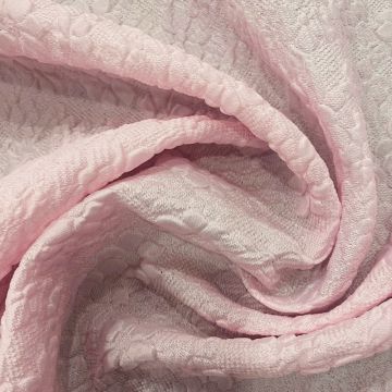 Pink tone-on-tone silk organza jacquard fabric