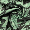 Green brushstrokes lamé silk jacquard fabric Green brushstrokes lamé silk jacquard fabric