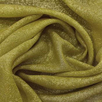 Tissu lamé de soie pailleté jaune