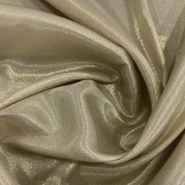 Gold silk twill lamé fabric