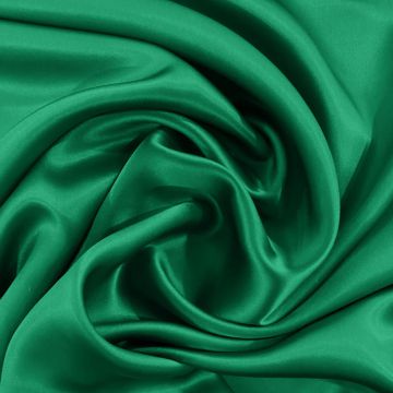 Emerald green satin fabric 100% silk (1.40 meters)