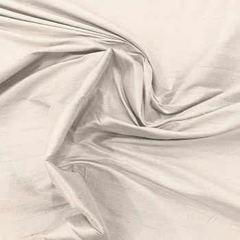100% silk shimmer dupion fabric raw white