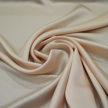 Powder pink satin-back cady crepe fabric