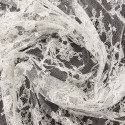 White beaded Chantilly Calais lace