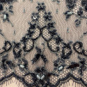 Dentelle de Calais Chantilly bleu marine Dentelle de Calais Chantilly bleu marine