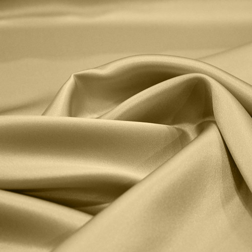 Beige satin fabric 100% silk