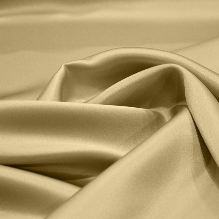 Beige satin fabric 100% silk