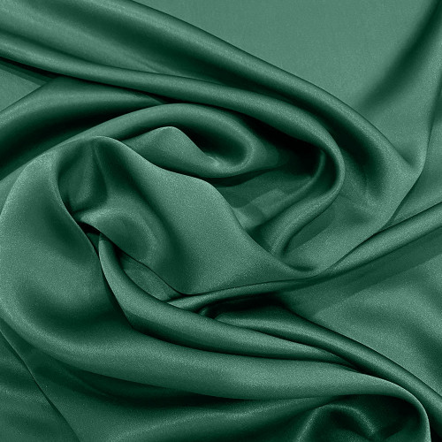 Tissu satin 100% soie vert impérial