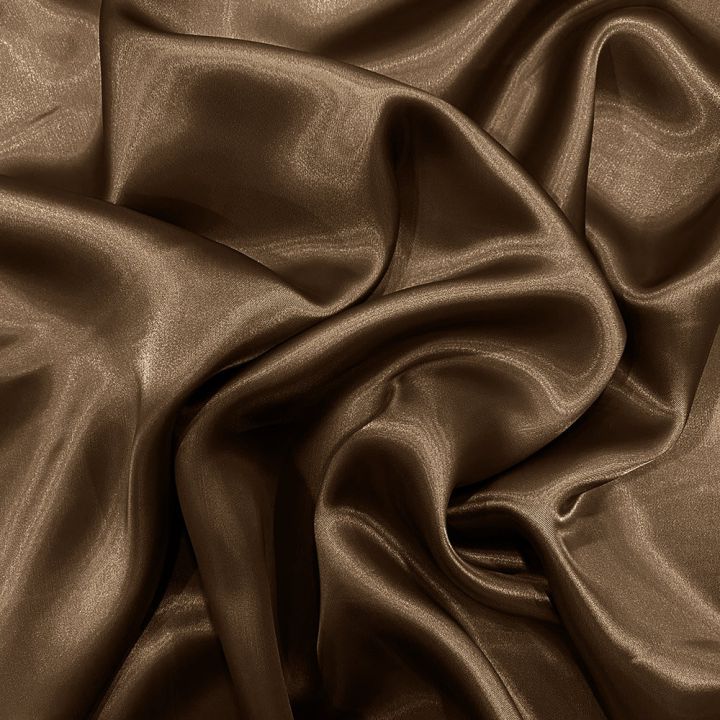 Tissu doublure 100% cupro brillant marron