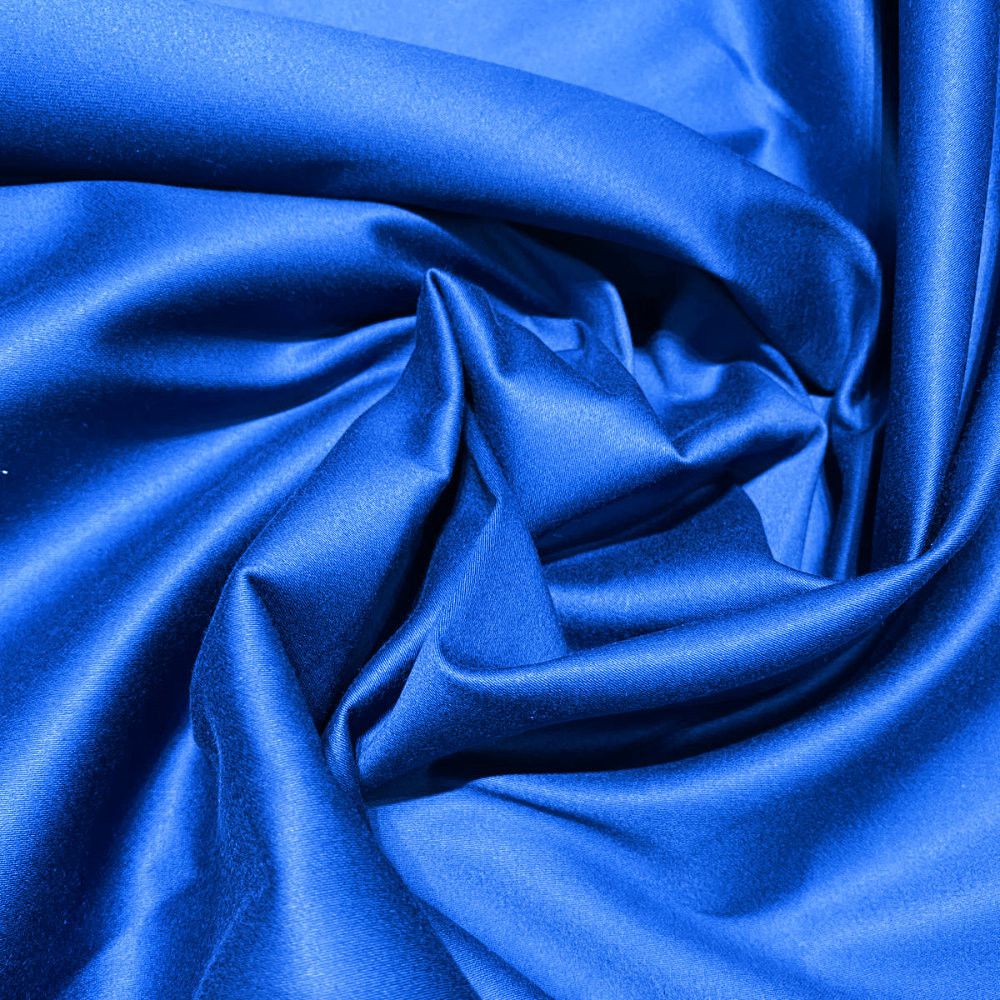 Cotton satin fabric royal blue