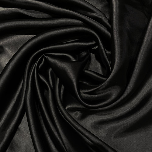 Tissu doublure pongé 100% cupro noir