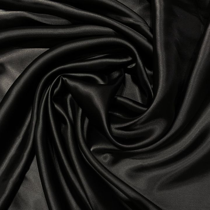 Tissu doublure pongé 100% cupro noir