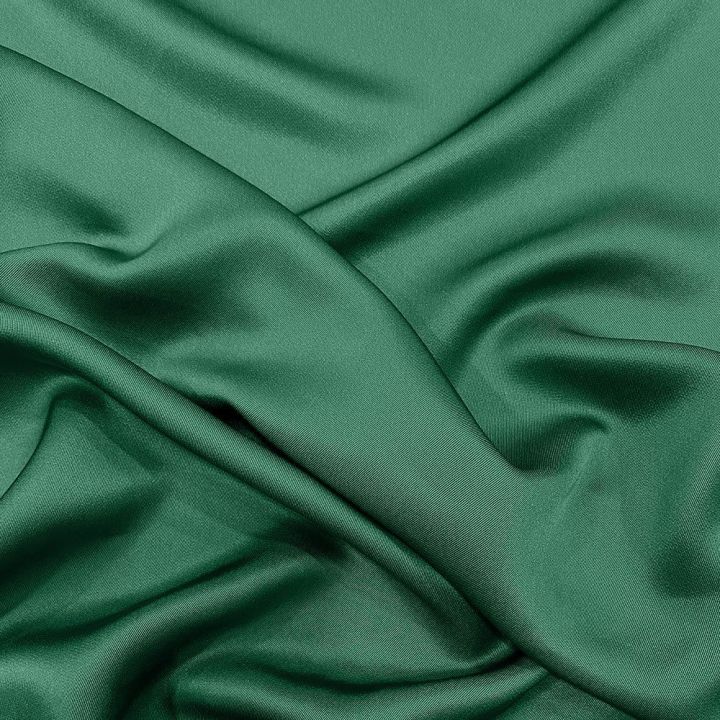 Green 100% silk twill fabric