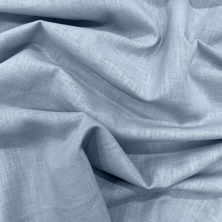 Sky blue 100% linen fabric
