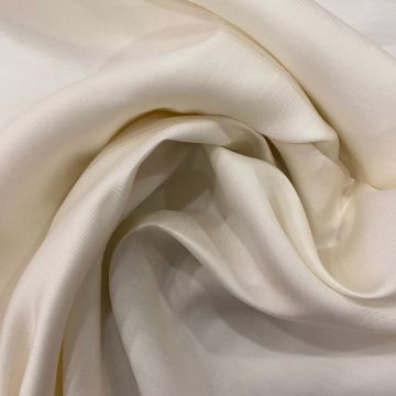 Off-white 100% silk twill fabric