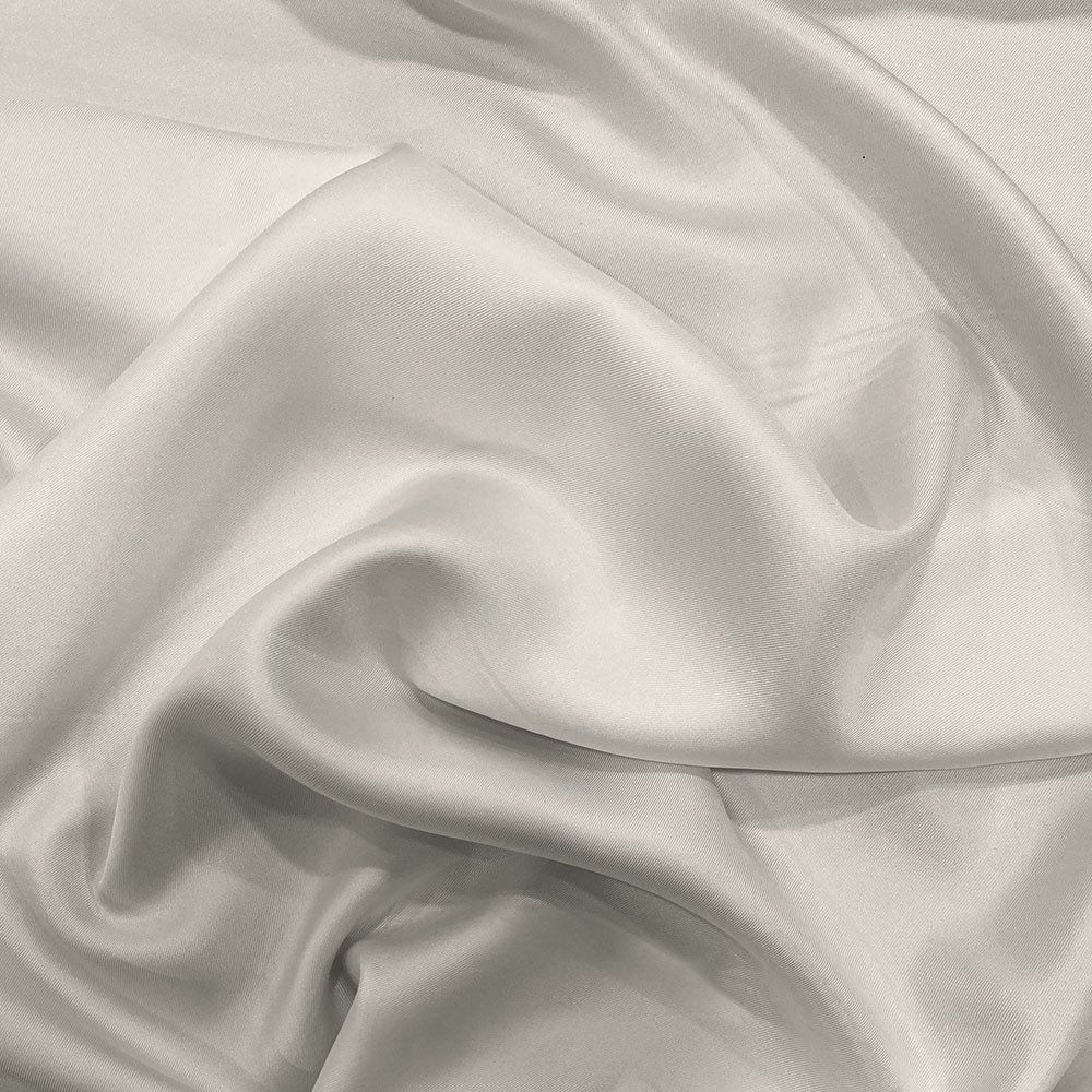 Ivory 100% silk twill fabric